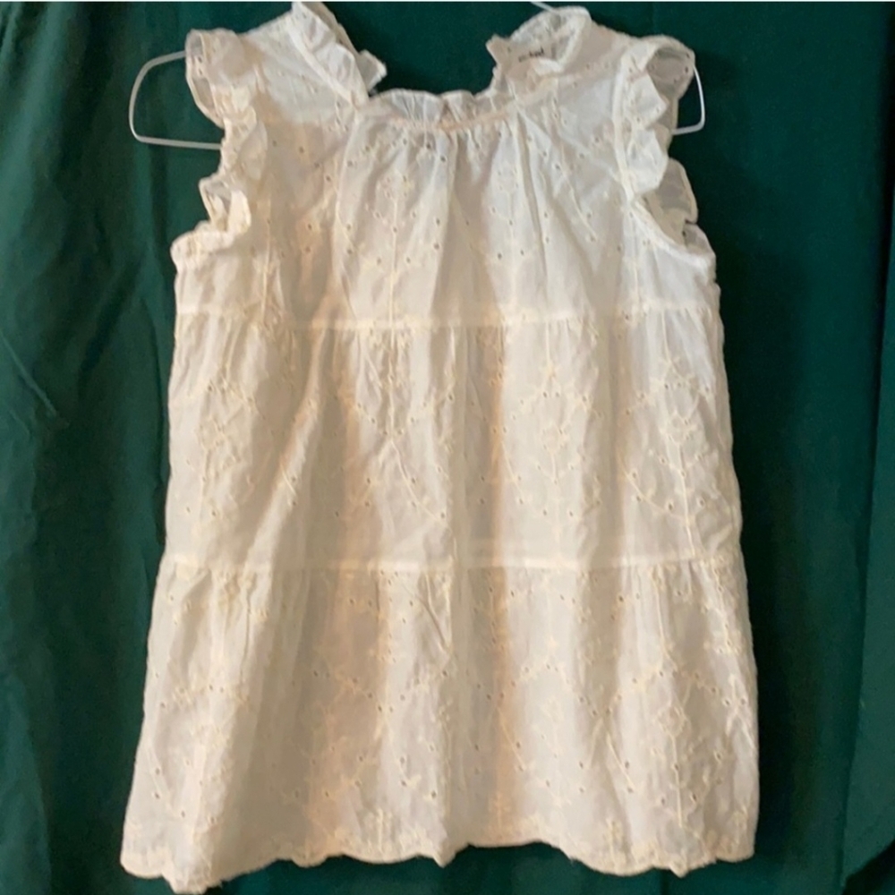 KINDRED WOMEN'S WHITE RUFFLE TOP SIZE MEDIUM